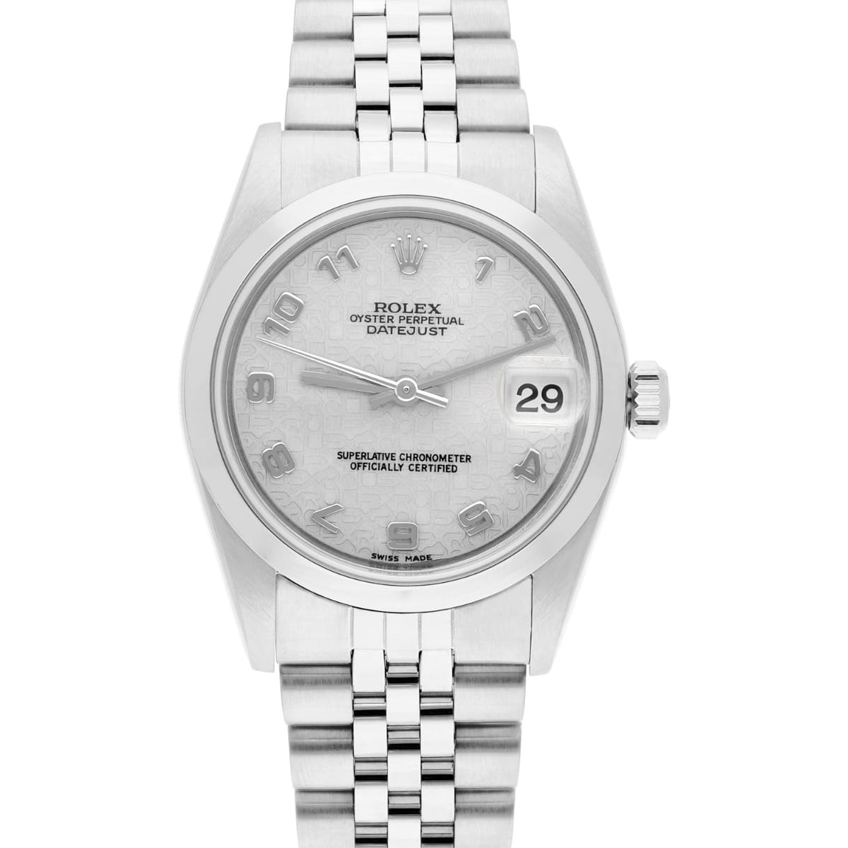 Rolex Datejust 31mm 78240 Silver Arabic Dial Stainless Steel Watch Circa - 1999