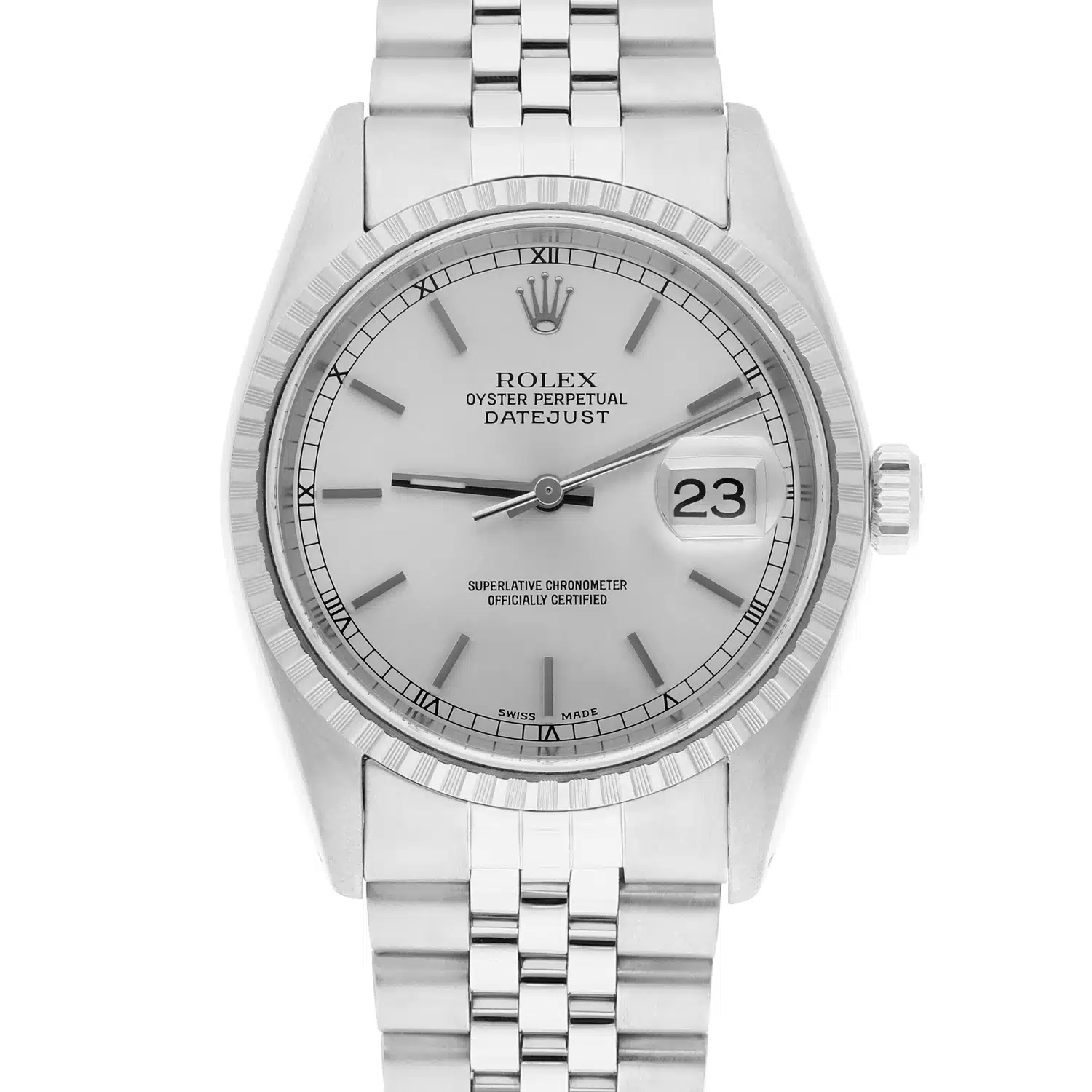 Rolex Datejust 36mm Stainless Steel 16030 Silver RT Index Dial, Circa 1985 – image 2