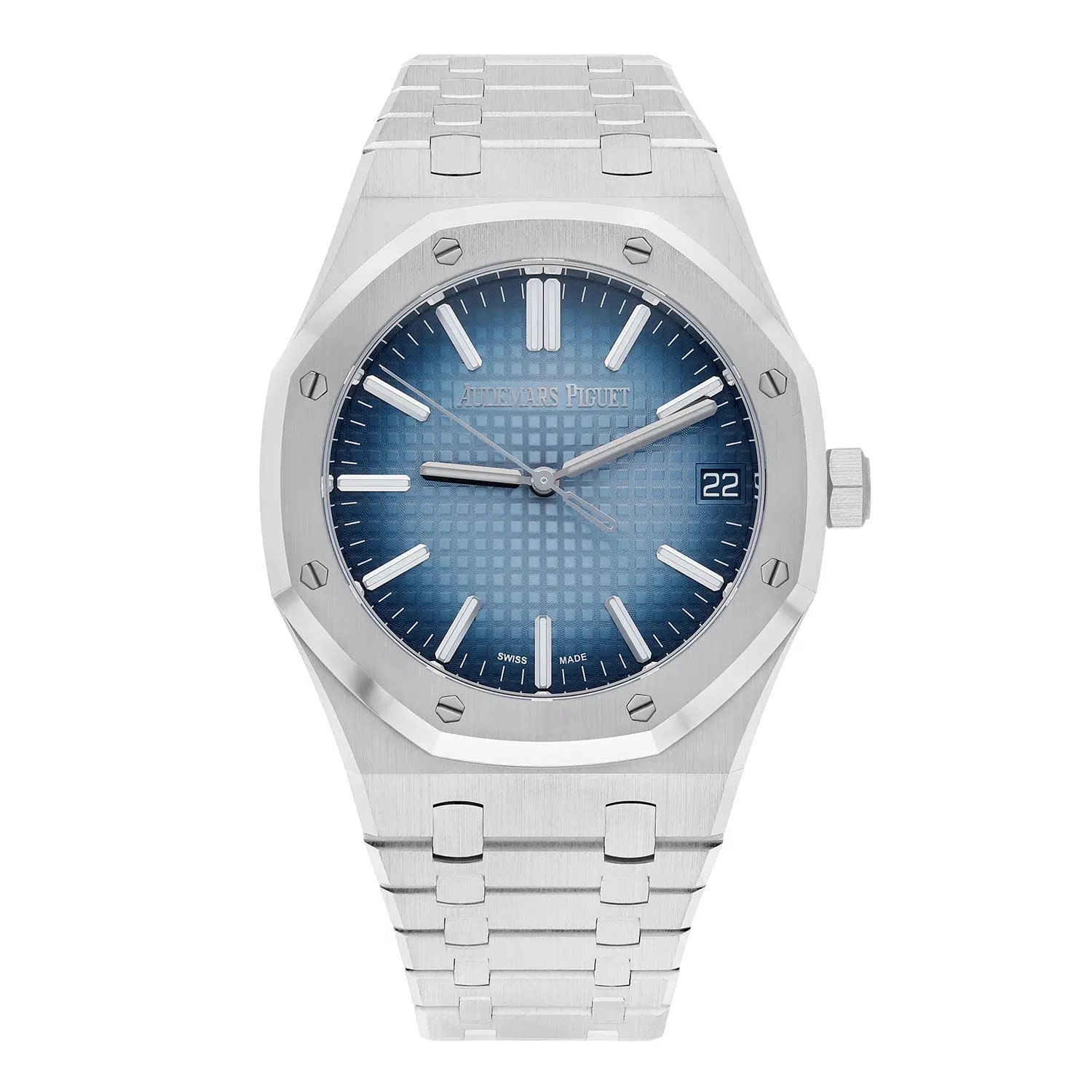 AP Royal Oak Blue Index Dial White Gold