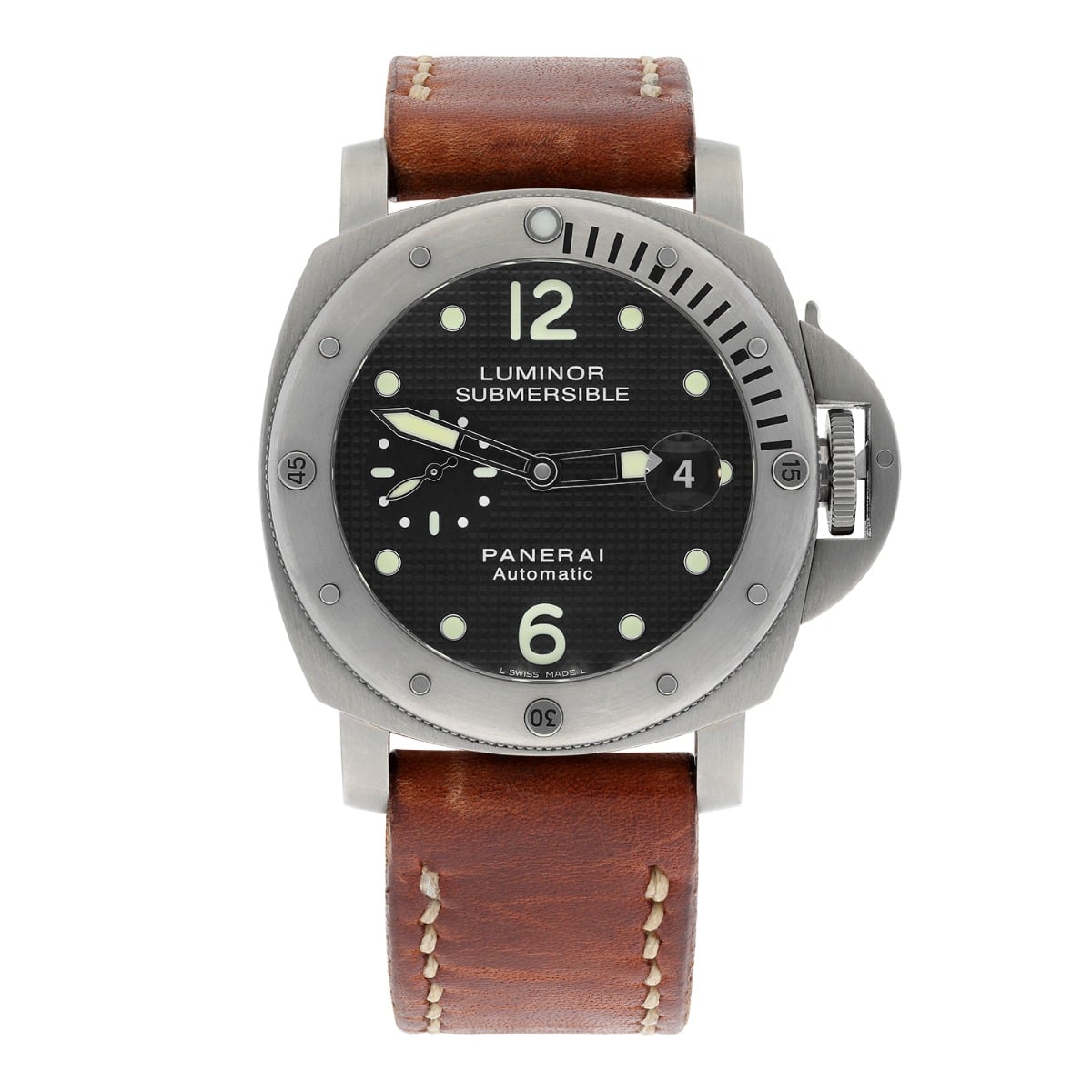 Panerai 44mm Luminor Submersible PAM00025 Date Black Dial Automatic Watch
