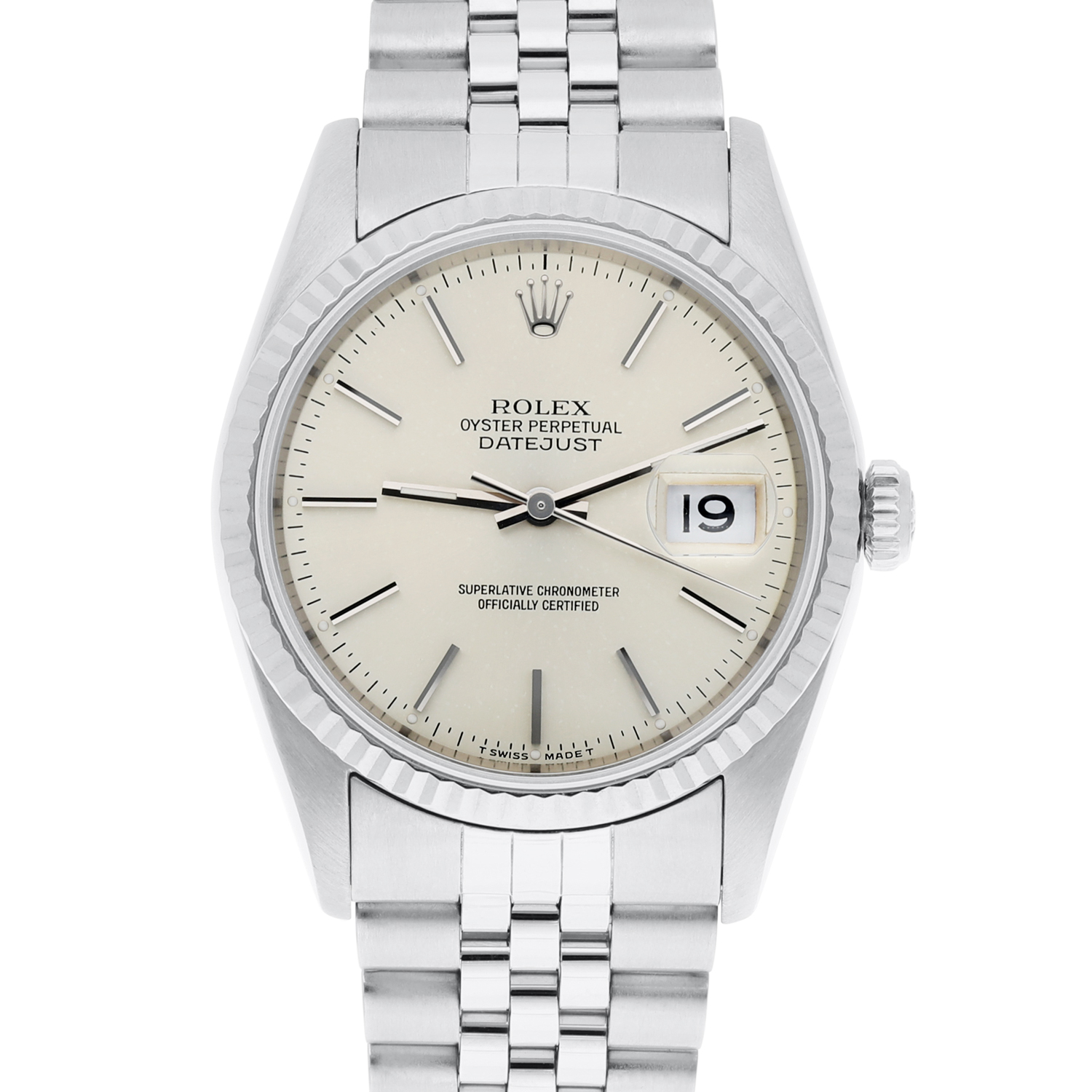 Rolex Datejust 16234 36 MM Silver-tone Dial (1993) Pre-owned