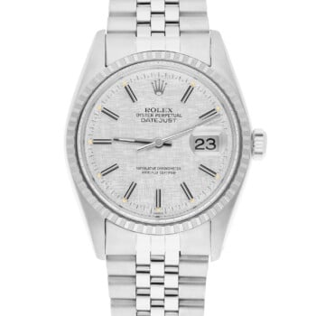 Rolex Datejust 36mm Stainless Steel 16030 Silver Index Dial, Circa 1986
