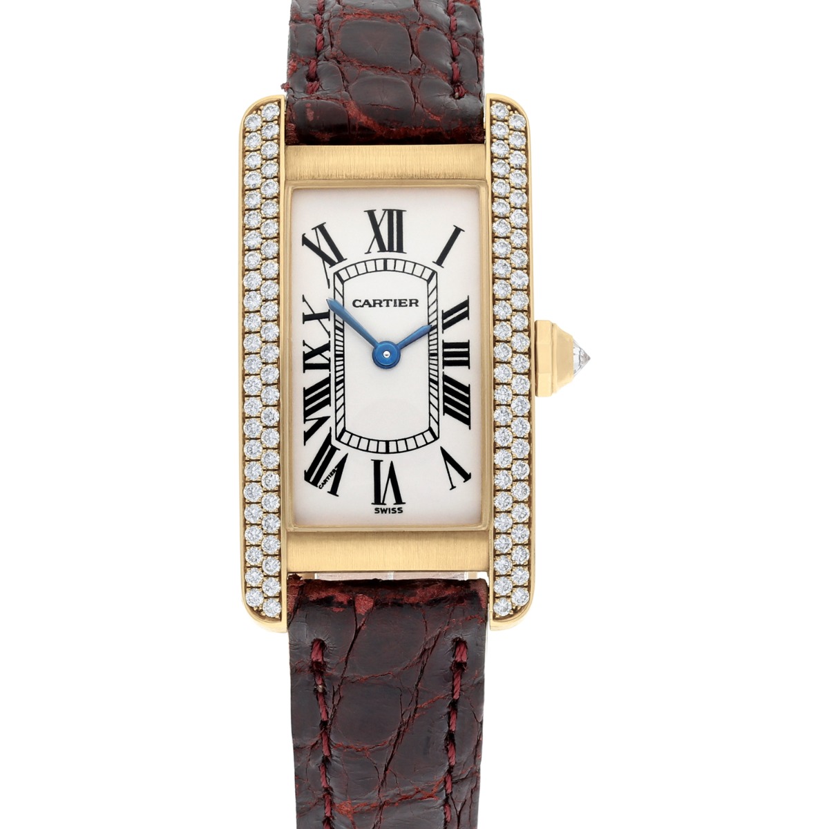 Cartier Tank Americaine Yellow Gold Diamond Ladies Watch WB701251