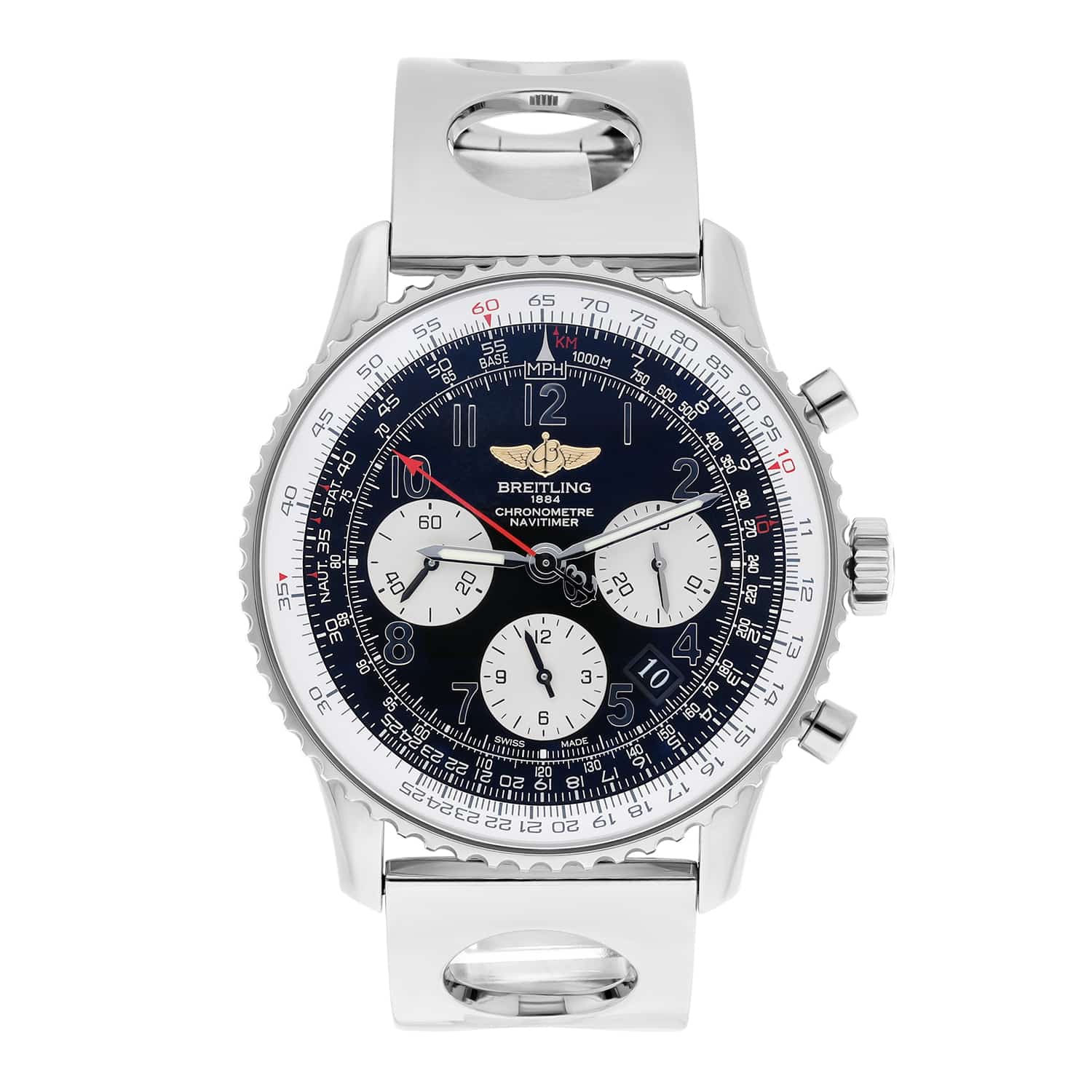 Breitling Stainless Steel 42mm Navitimer Chronograph AB0120 Air Racer Bracelet