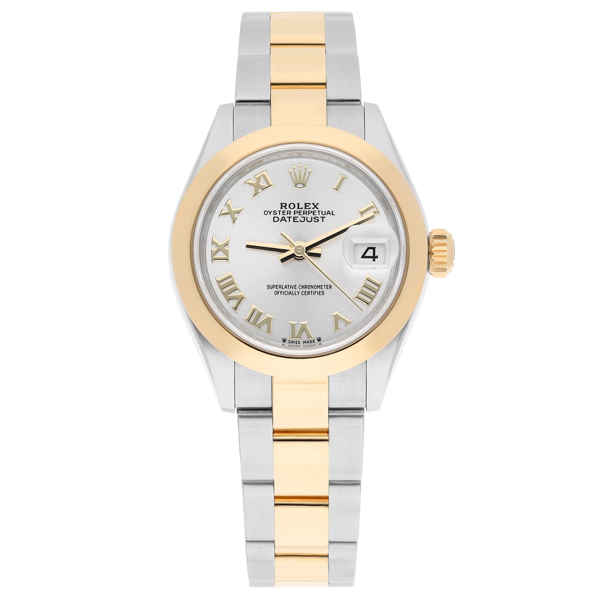 Rolex Lady Datejust 279163 Stainless Steel and Yellow Gold with Silver Roman Dial Ladies Watch
