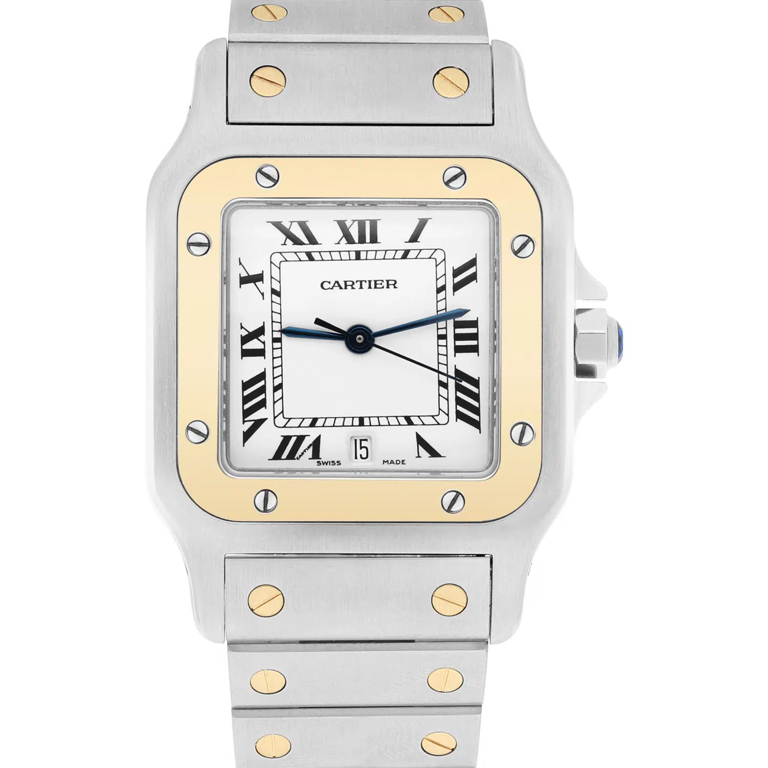 Cartier Santos Galbee W20011C4 Quartz 29 mm Two Tone Yellow Gold Ladies Watch – image 8
