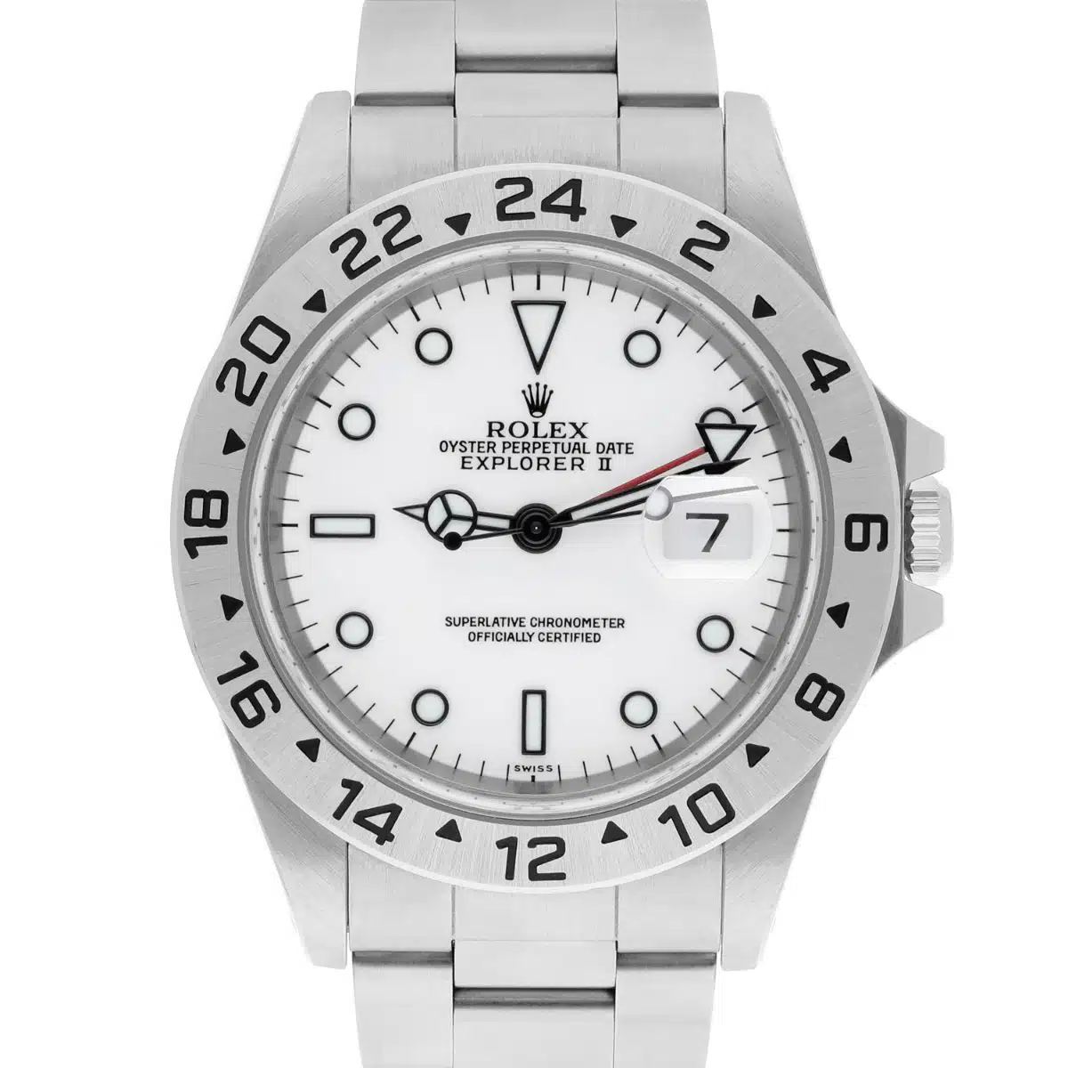 Rolex Explorer II 16570 40mm Stainless Steel White Dial Men's Watch 2001