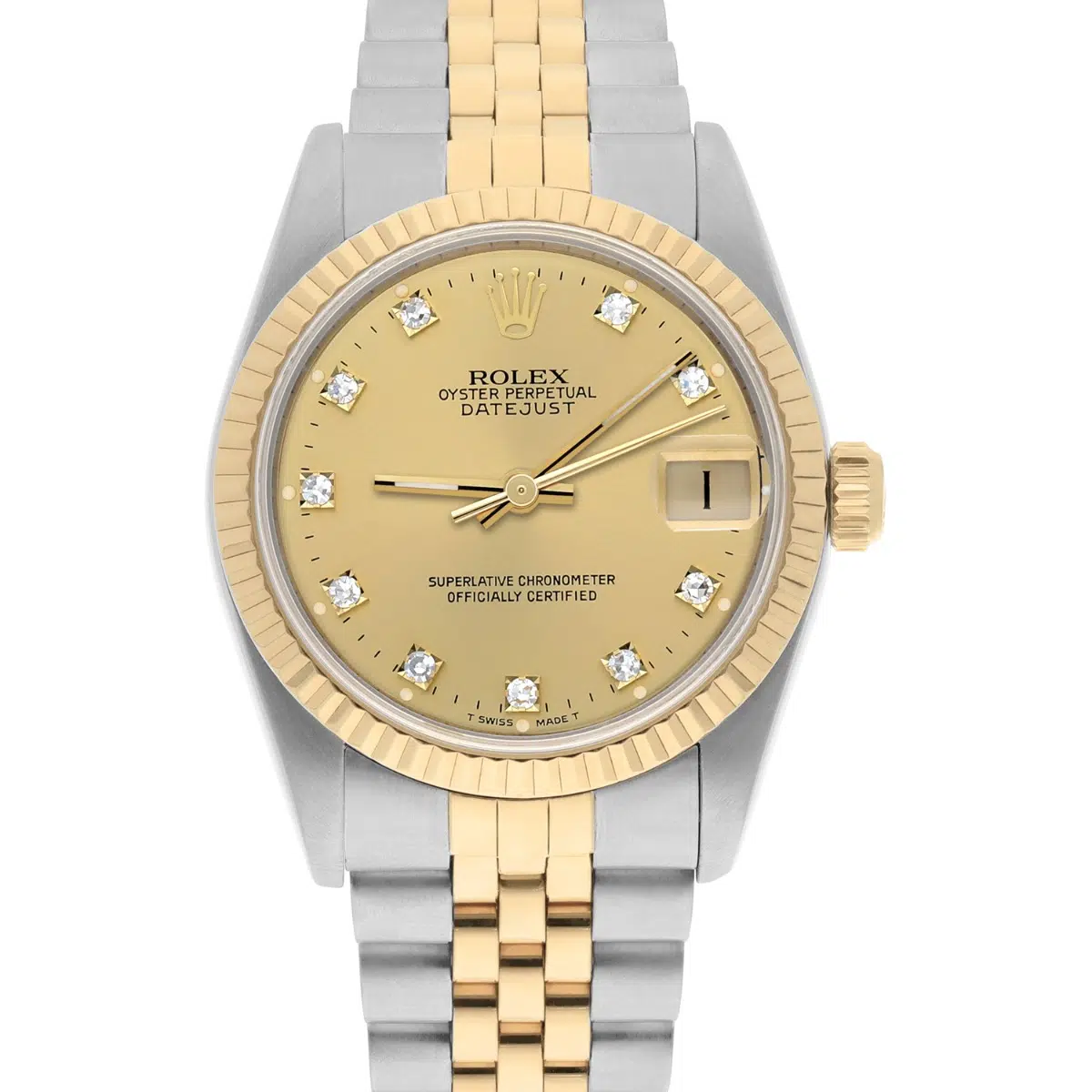 Rolex Datejust 31mm 68273 Champagne Diamond Dial Stainless Steel/Yellow Gold Watch Circa 1995 – image 2