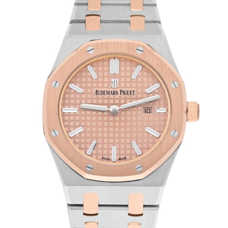 Audemars Piguet Royal Oak 33mm Quartz 67650SR.OO.1261SR.01 Pink Dial Watch With Box/Papers