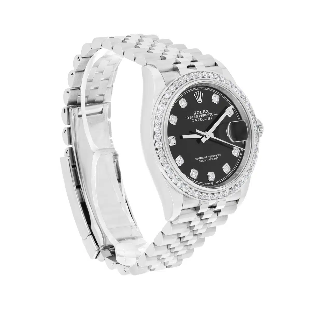 Rolex Datejust 126234 Black 36mm Stainless Steel Jubilee Watch – image 3
