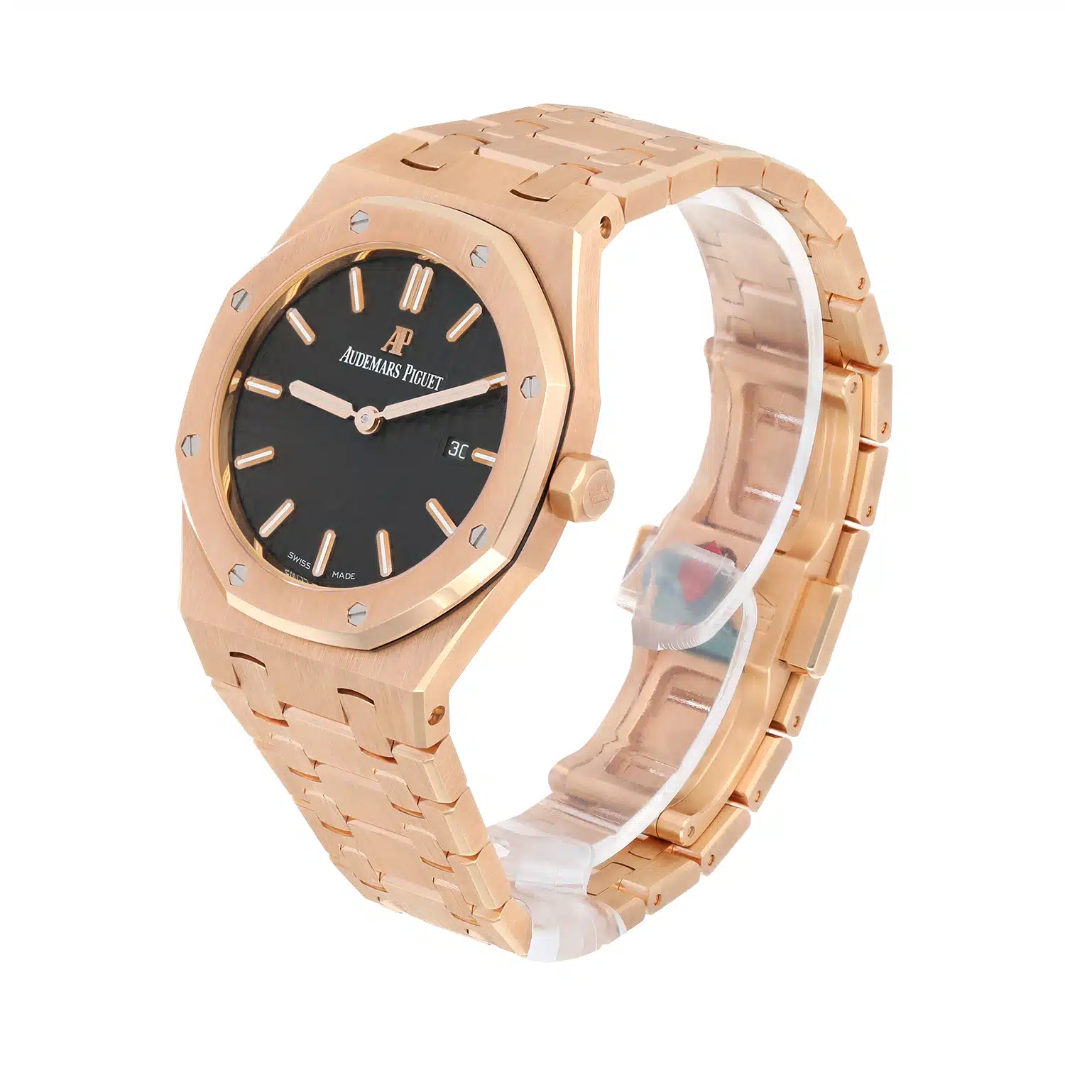 Audemars Piguet 67650OR.OO.1261OR.01 Royal Oak Lady 33mm Rose Gold Brown Dial – image 3