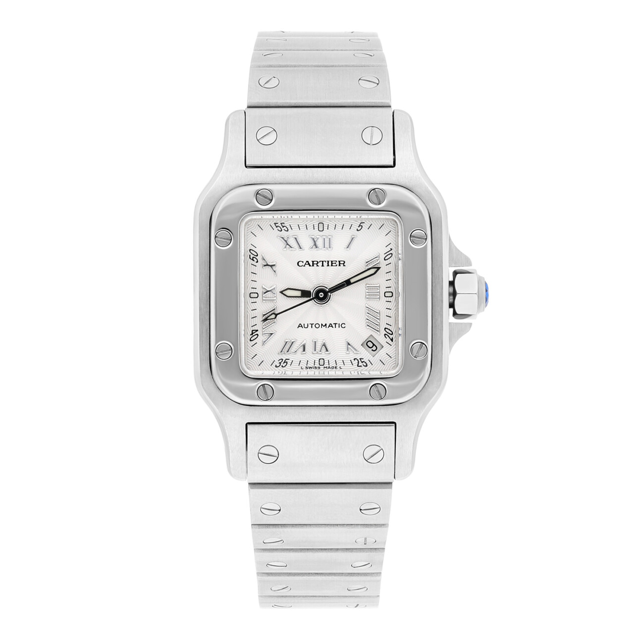 images Cartier Santos Galbée Silver Dial Small Steel Ladies Watch W20054D6/2423