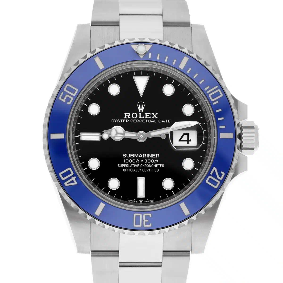 Rolex Submariner 126619LB white gold watch, blue Cookie Monster dial