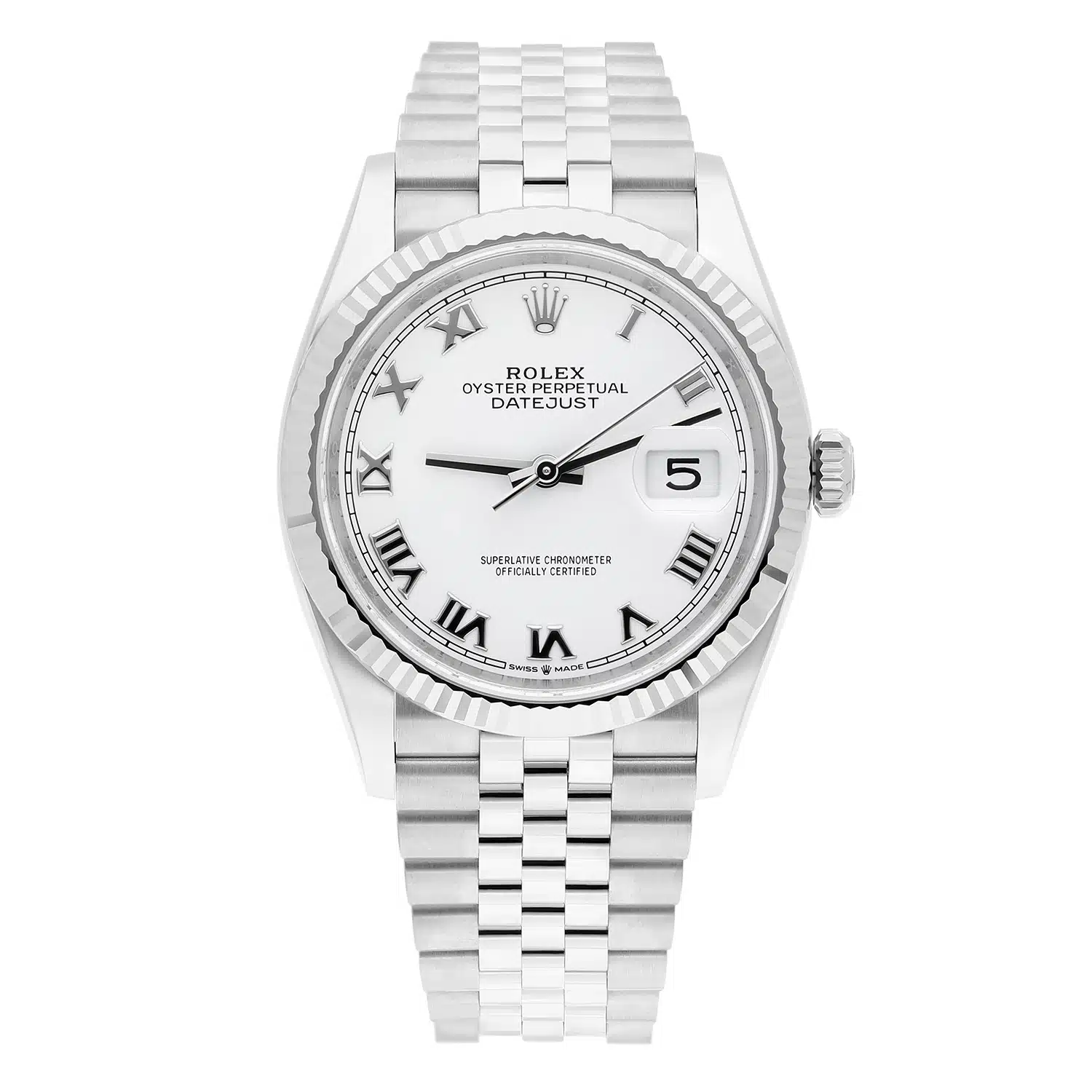 Rolex Datejust 126234 Steel 36mm White Roman Dial Jubilee Bracelet 2023 Complete – image 2