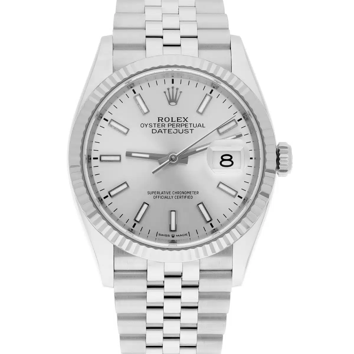 Rolex Datejust 126234 Steel 36mm Silver Index Dial Jubilee Bracelet Complete – image 2
