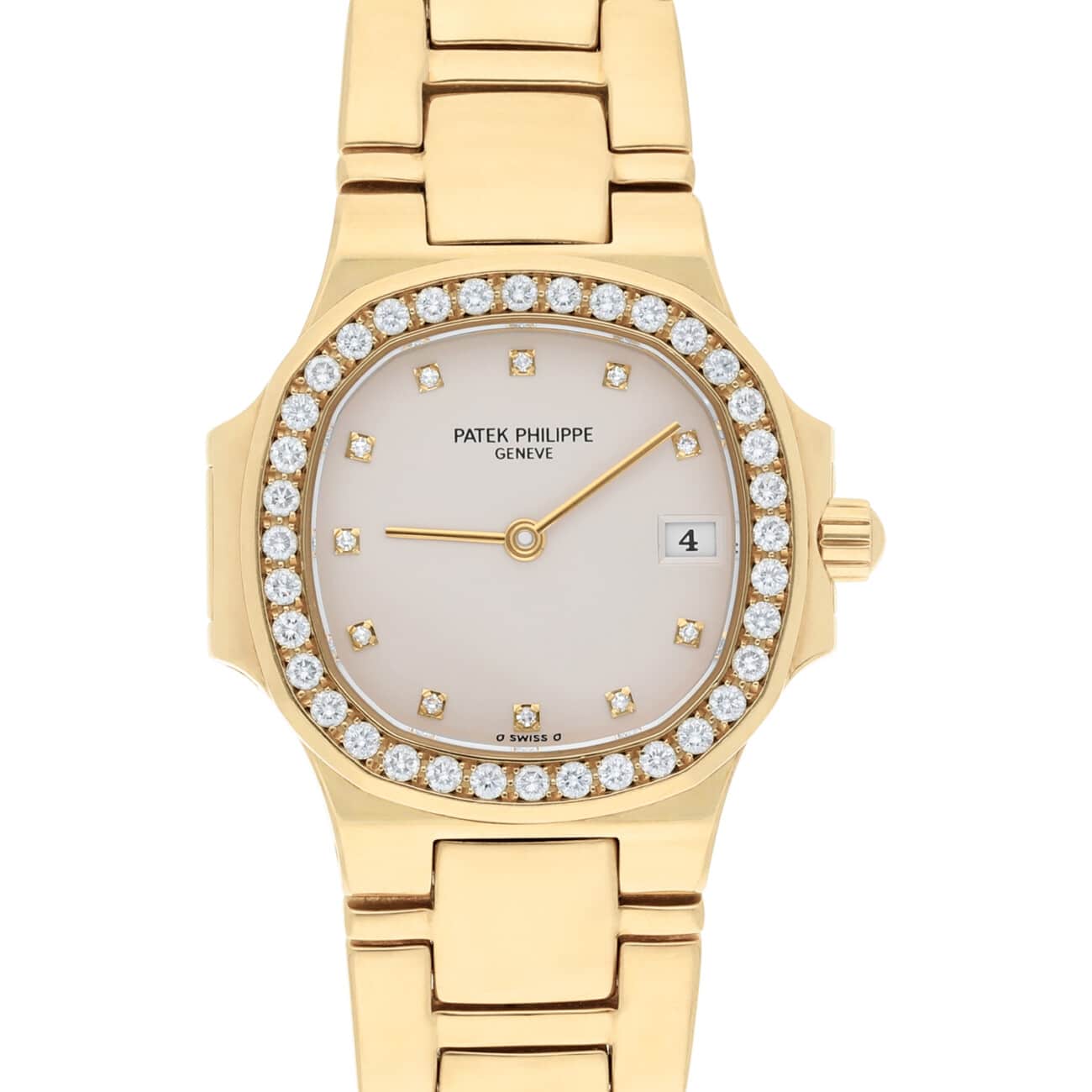 Patek Philippe Nautilus 4700/53 18K Yellow Gold and Diamonds 28mm Quartz Watch