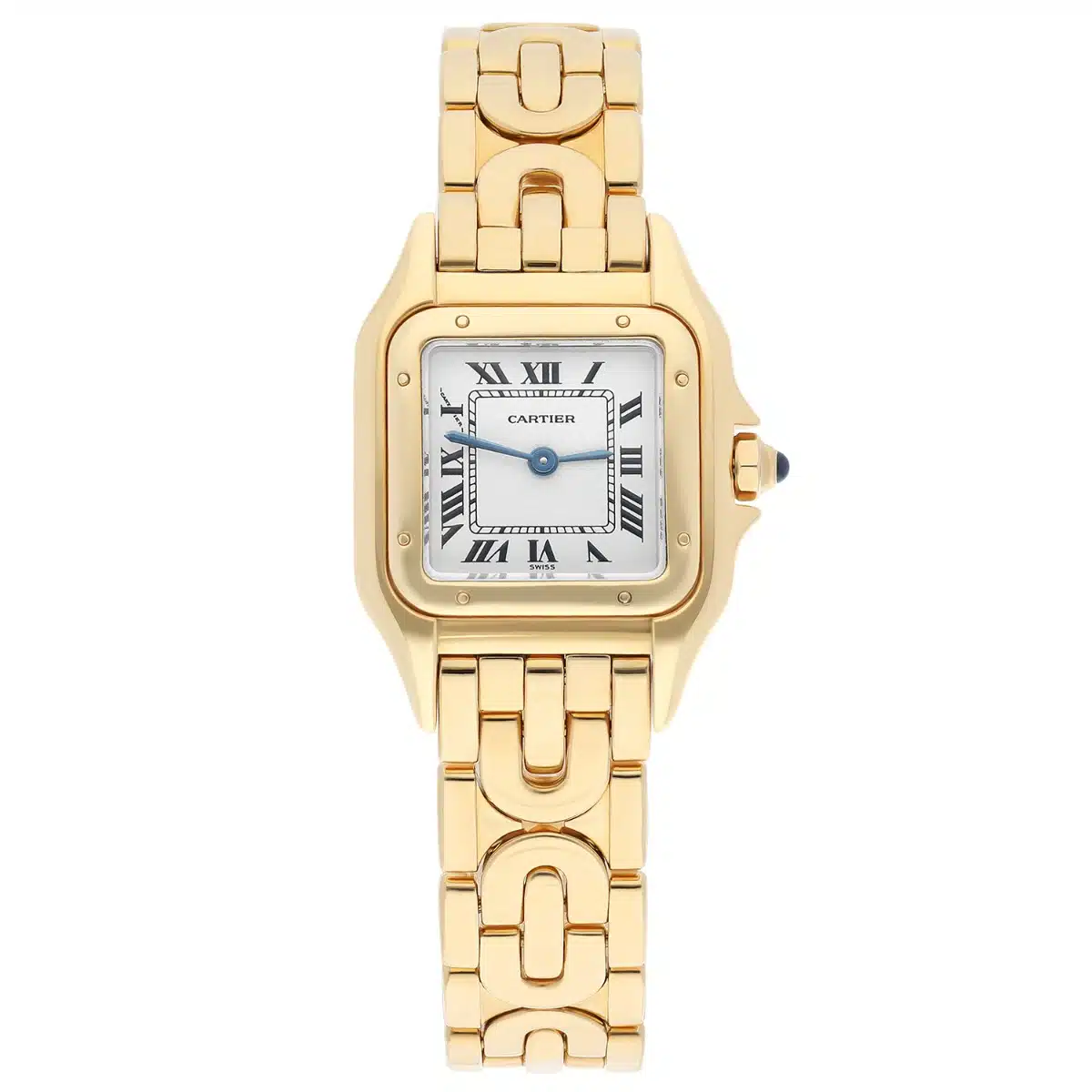 Cartier Panthere 1070 yellow gold ladies watch, dial detail