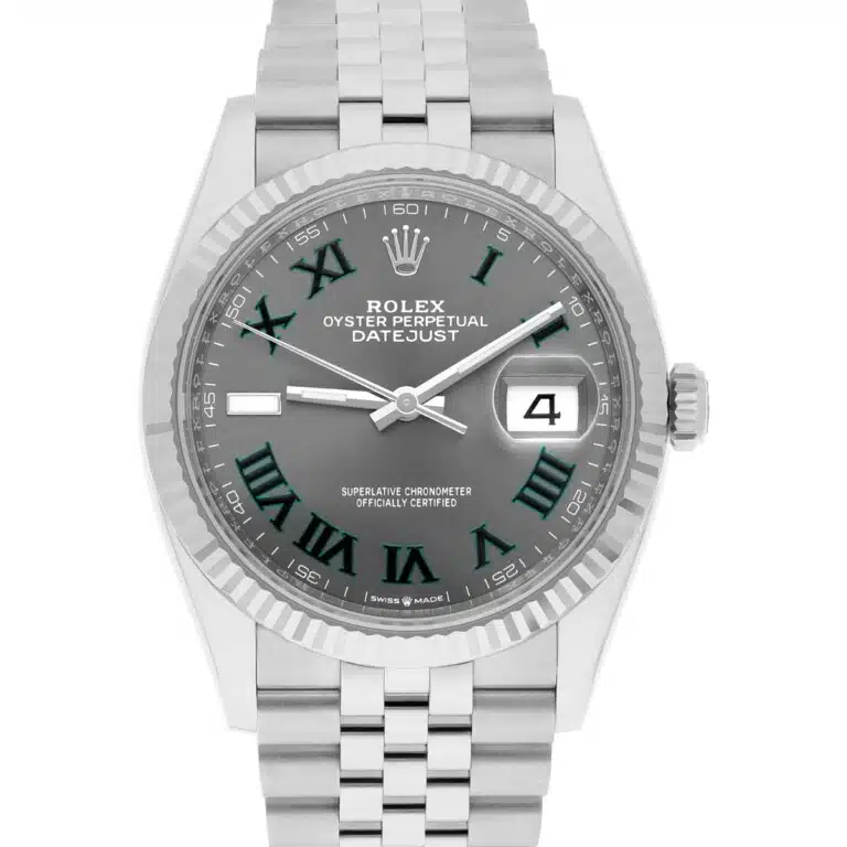 Rolex Datejust 126234 36mm Wimbledon Dial Jubilee Bracelet Stainless Steel Watch