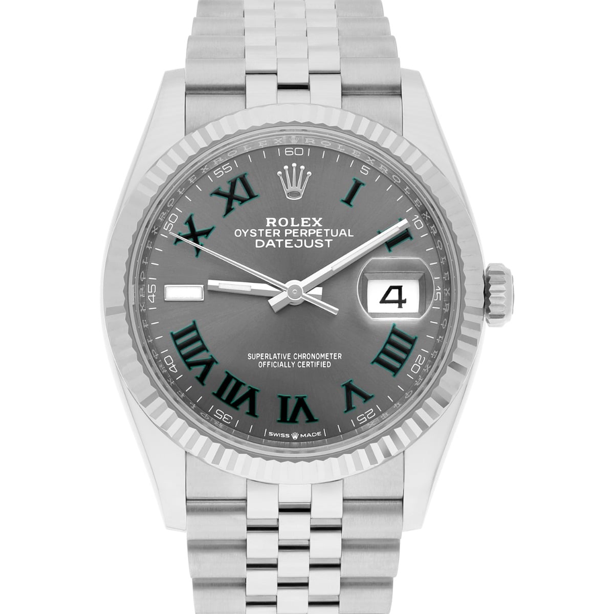 Rolex Datejust 126234 Steel 36mm Wimbledon Dial Jubilee Bracelet 2023 Complete