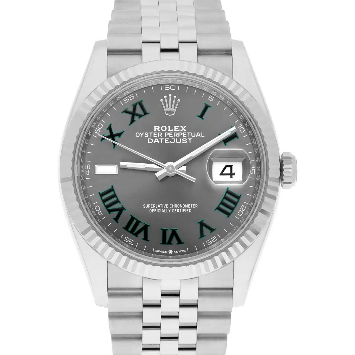 Rolex Datejust 126234 Steel 36mm Wimbledon Dial Jubilee Bracelet 2022 Box/Papers