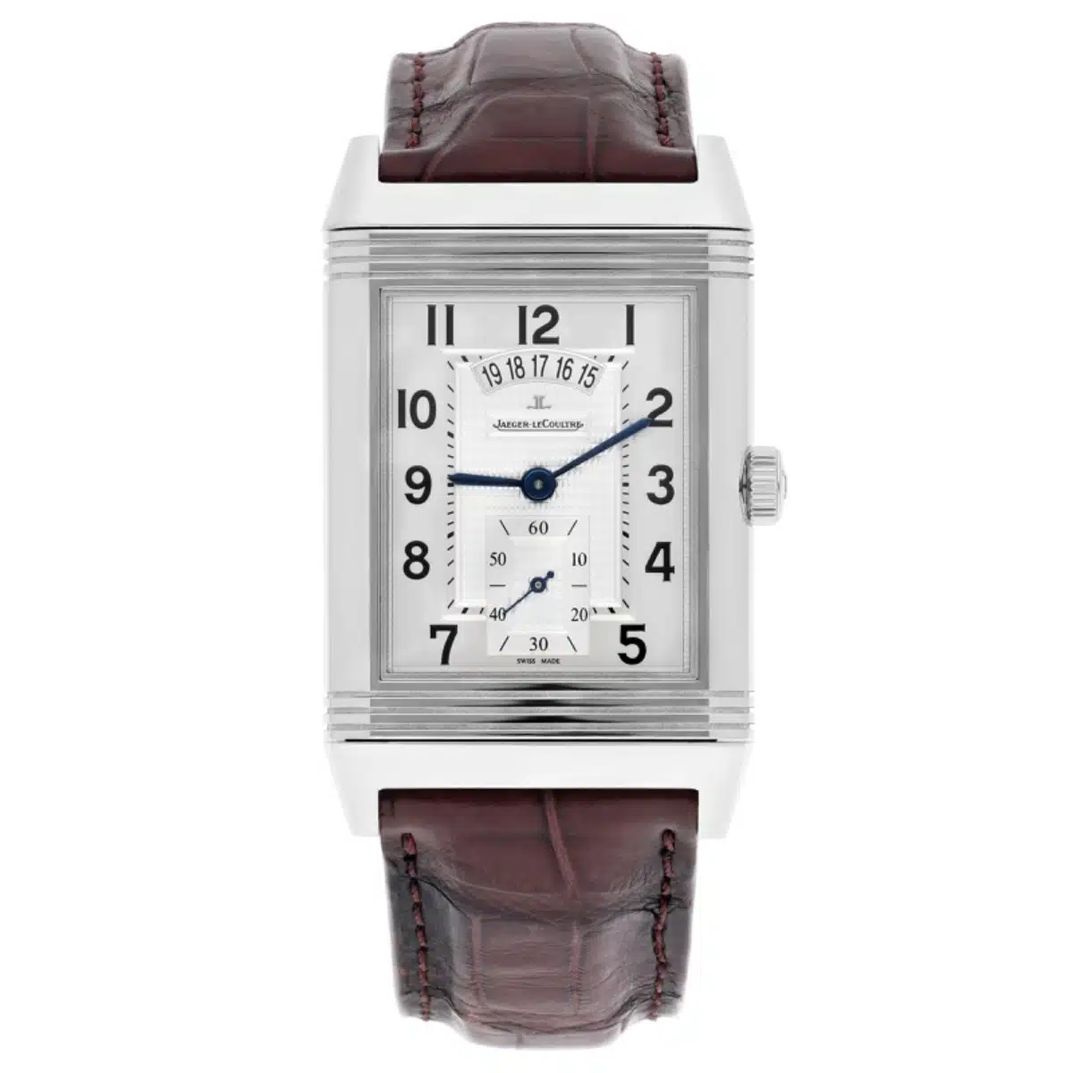Jaeger-LeCoultre Grande Reverso Duo 273.8.85 Men’s Stainless Steel Watch B/P – image 2