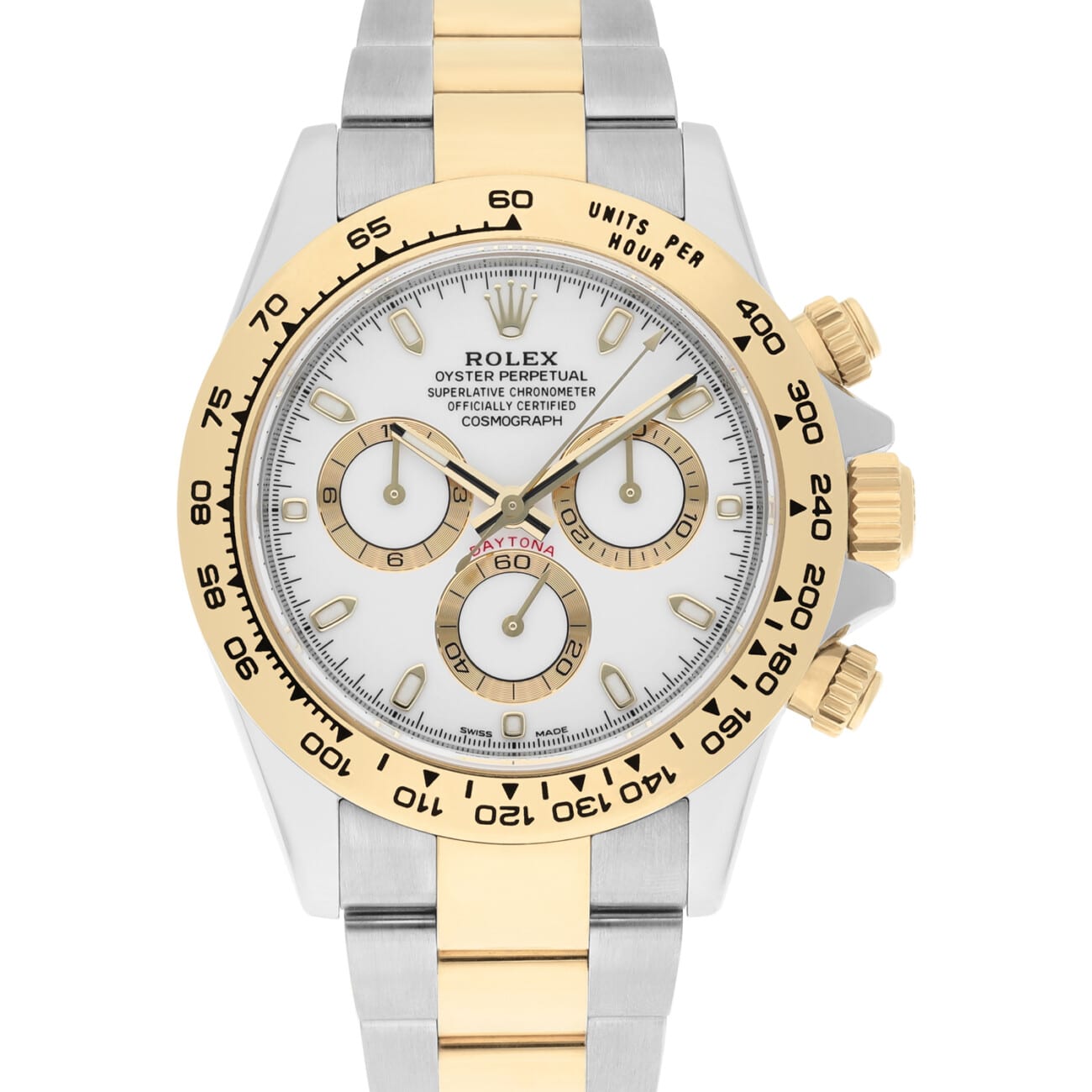 Rolex Cosmograph Daytona Stainless Steel/Yellow Gold White Dial Watch 116503