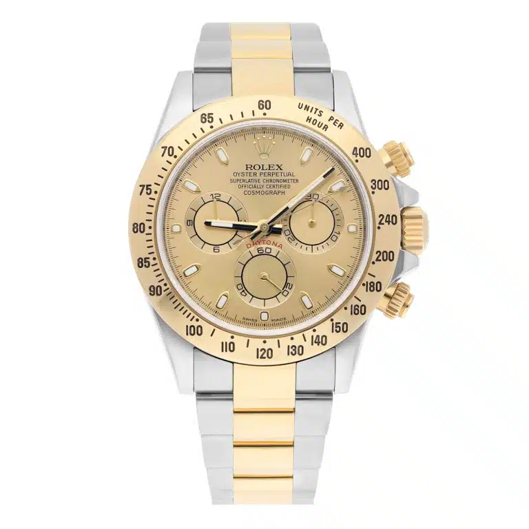 Rolex Daytona 116523 Champagne Dial Stainless Steel Yellow Gold Mens Watch