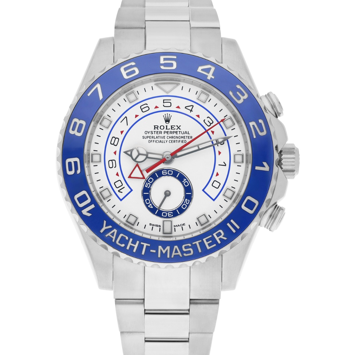 Rolex Yacht-Master II 44mm Steel White Dial Automatic Mens Watch 116680 Complete