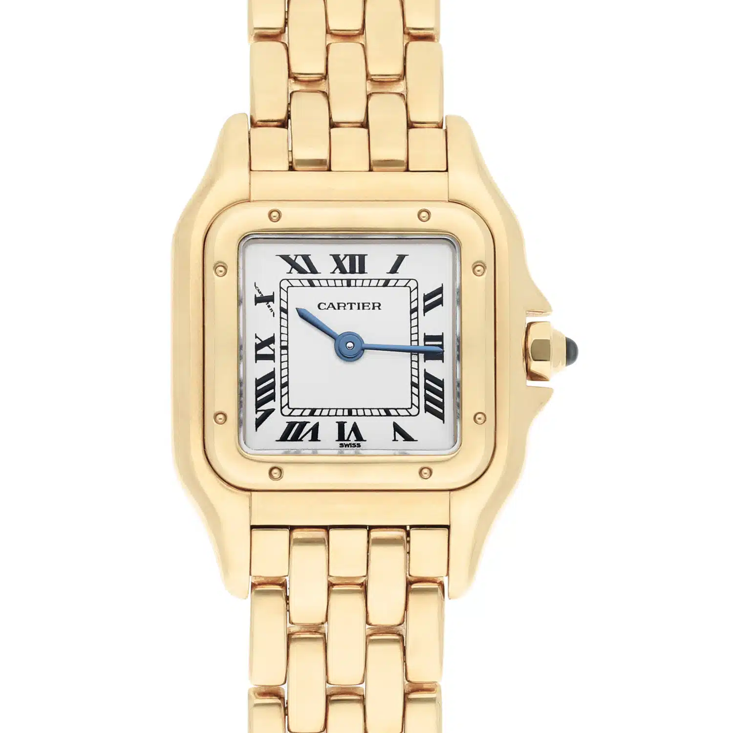 Cartier Panthere W25022B9 yellow gold ladies watch, dial detail