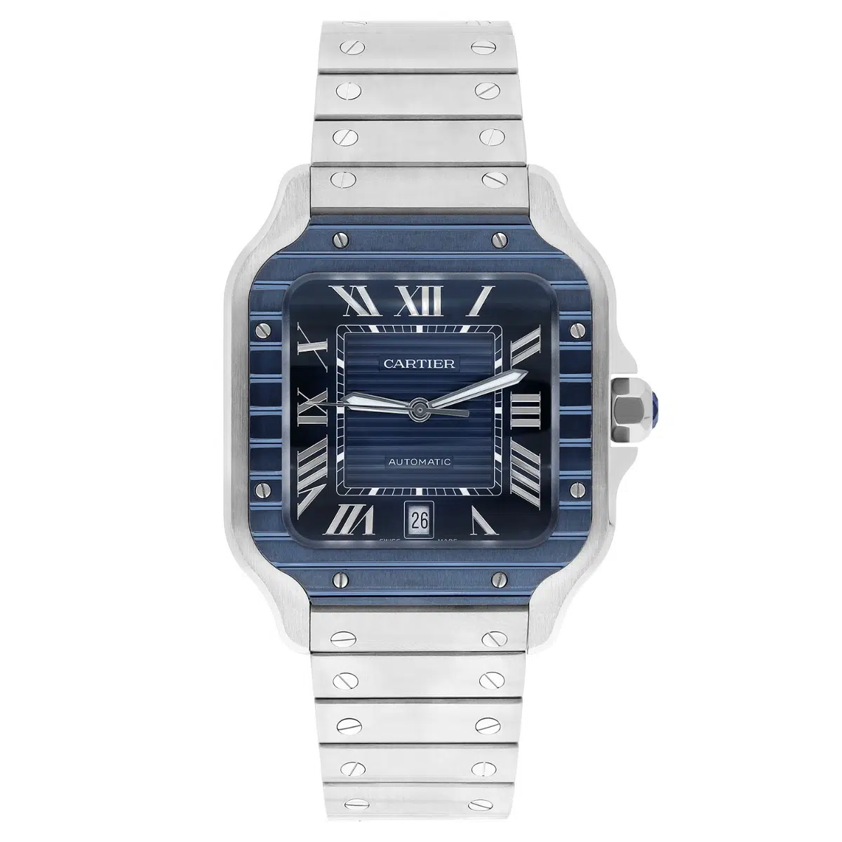 Cartier Santos De Cartier Blue Dial Stainless Steel Men's Watch WSSA0048 Complete – image 2