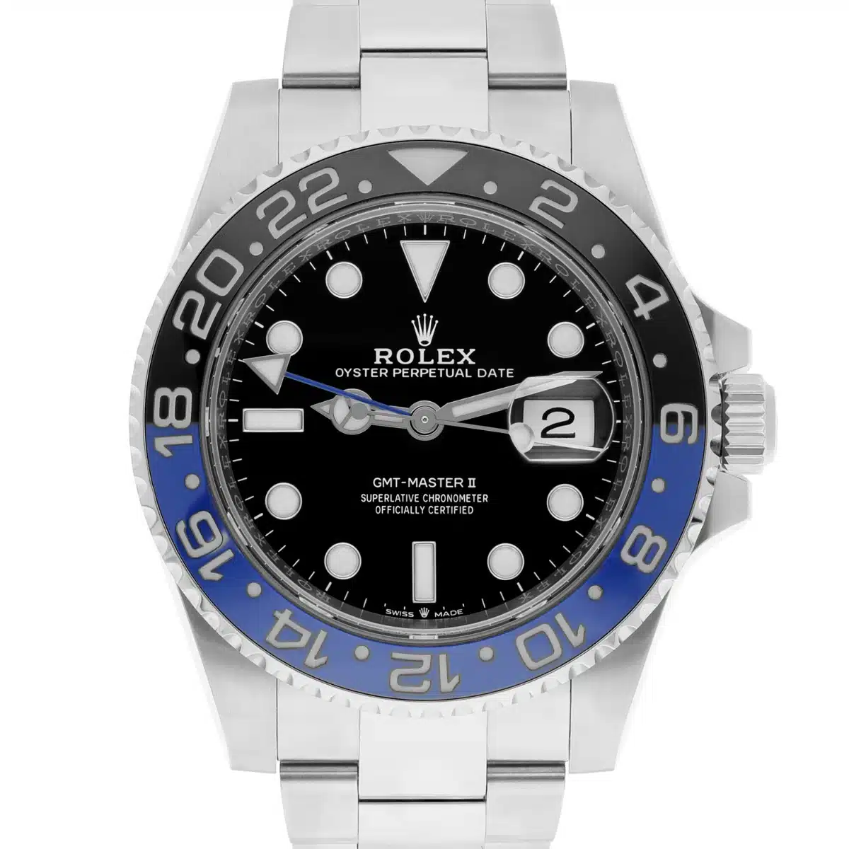 Rolex GMT-Master II 126710 Batman Black/Blue Ceramic Bezel Oyster Stainless Steel Watch