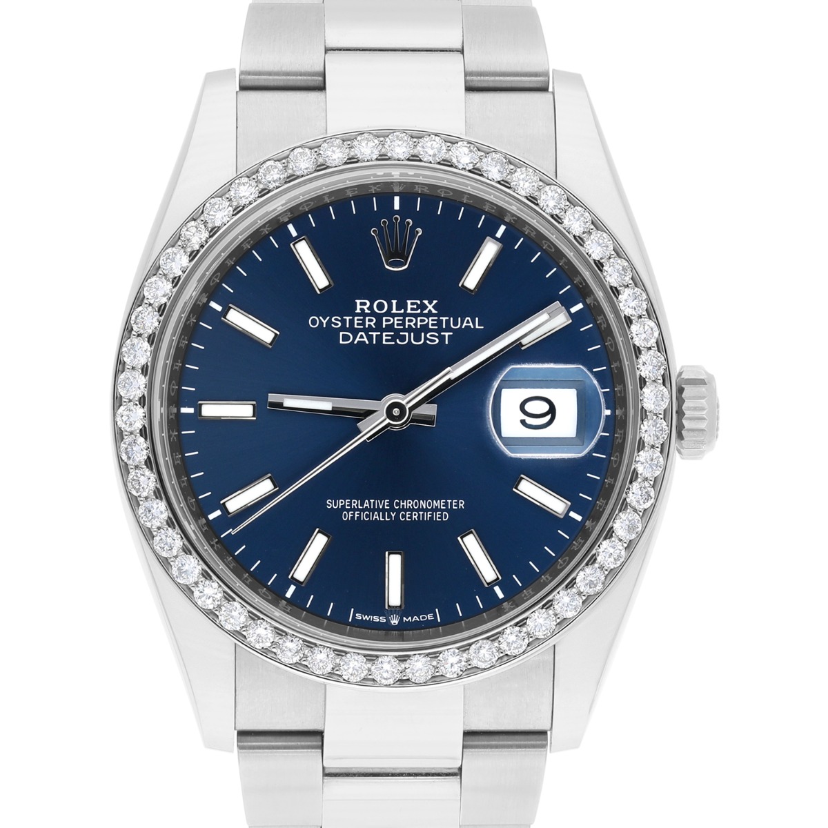 Rolex 126200 Datejust 36mm Blue Index Dial Oyster Bracelet 2021 COMPLETE MINT