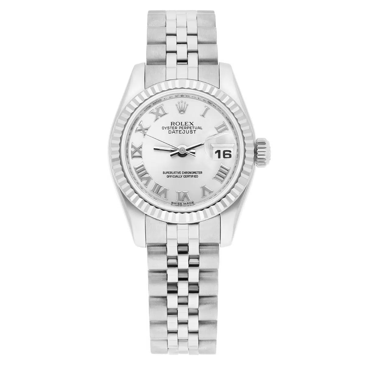 Rolex 26mm Lady-Datejust 179174 Steel & White Gold Watch Silver Dial Jubilee – image 2