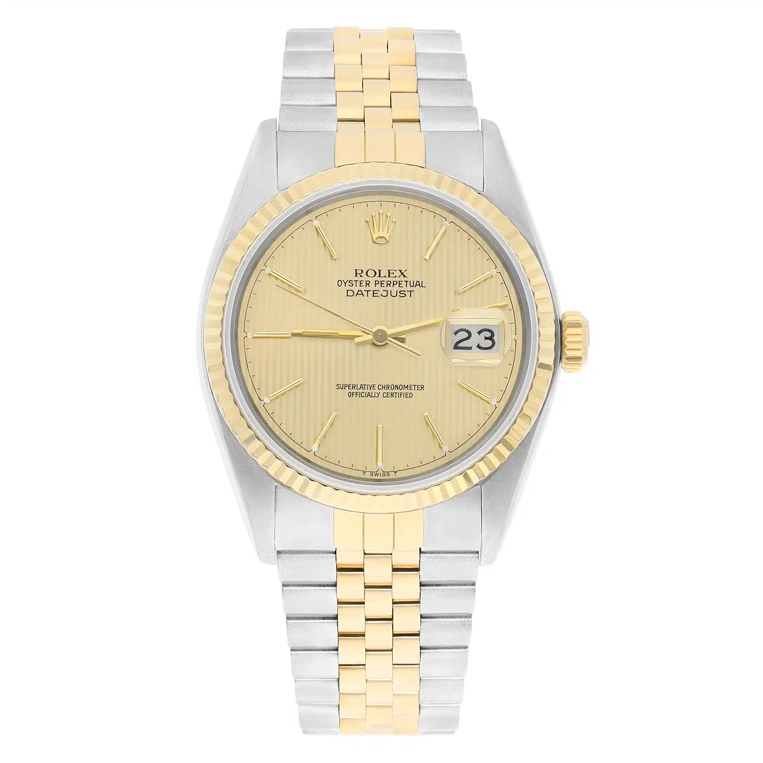 Rolex Datejust 36mm Two Tone Champagne Dial Jubilee 16013 Circa 1988 Papers – image 2