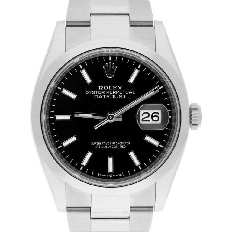 Rolex 126200 Datejust 36mm Black Index Dial Oyster Bracelet 2022 COMPLETE MINT