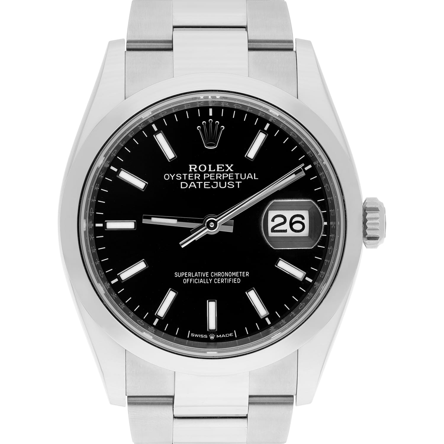 ROLEX Datejust ブラックダイヤル Rolex Datejust Custom Jubilee Band Diamond Bezel Black Onyx