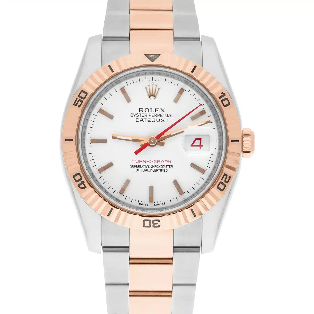 Rolex DateJust 116261 Turn-O-Graph 36mm Two-Tone Rose Gold Watch Oyster – image 2