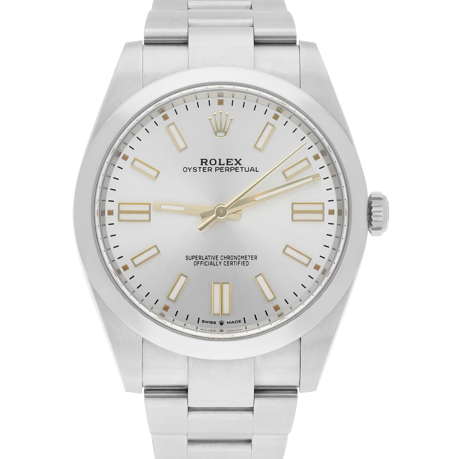 Rolex 124300 Oyster Perpetual 41 Silver Dial Stainless Steel Mens Watch