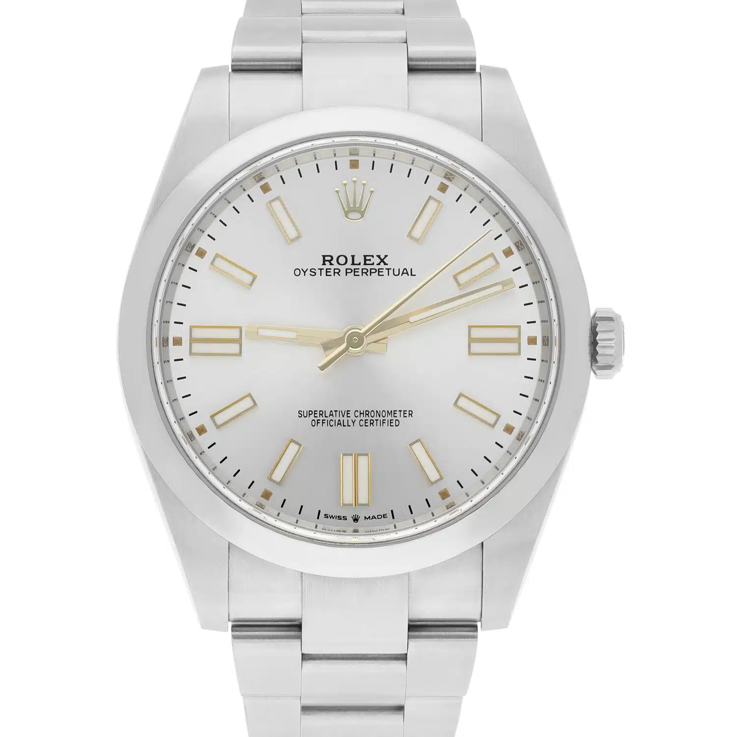 Rolex 124300 Oyster Perpetual 41 Silver Dial Stainless Steel Mens Watch