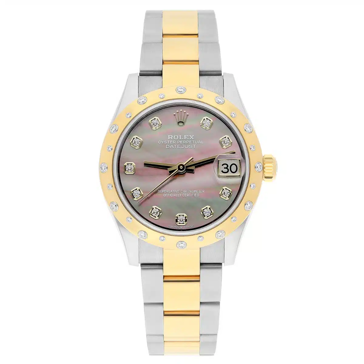 Rolex Women's Datejust 31 278343RBR Black Mother of Pearl Diamond Oyster Mint – image 2