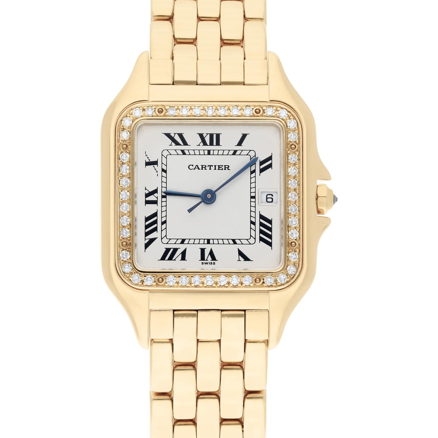 Cartier Panthere 29mm Ladies Large 18K Yellow Gold Watch with Diamonds 887968