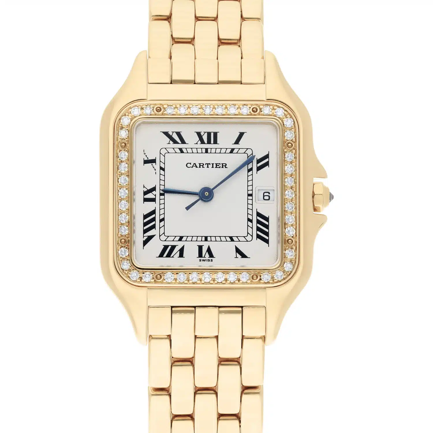 Cartier Panthere 887968 29mm Ladies Large 18K Yellow Gold Watch with Diamonds