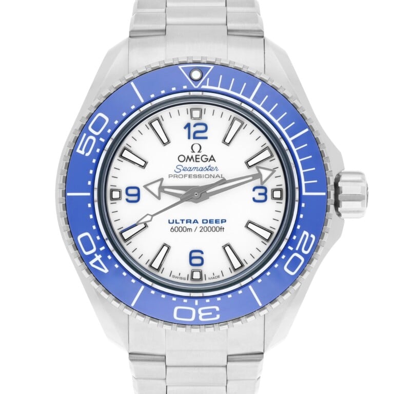 Omega Seamaster Planet Ocean Ultra Deep 6000M watch, dial detail