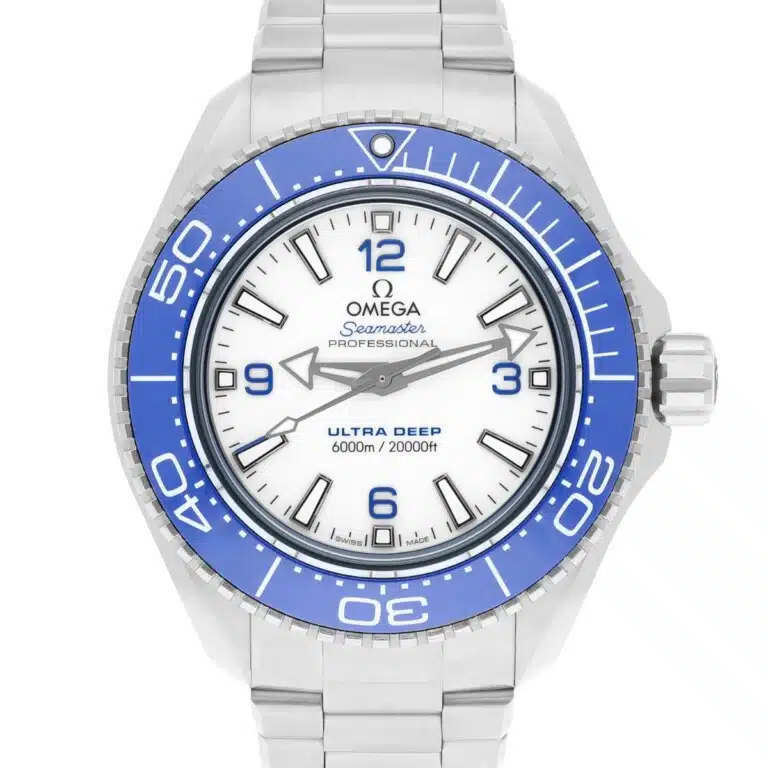 Omega Seamaster Planet Ocean Ultra Deep 6000M watch, dial detail
