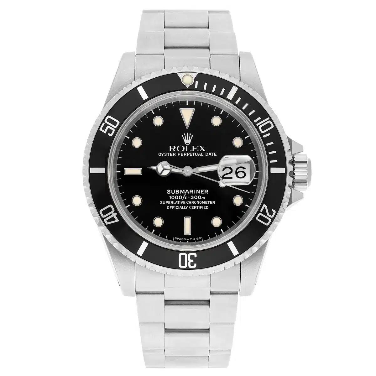 Rolex Men's Submariner Date 16610 Stainless Steel 40MM Black Dial Circa 1989 Papers – image 2
