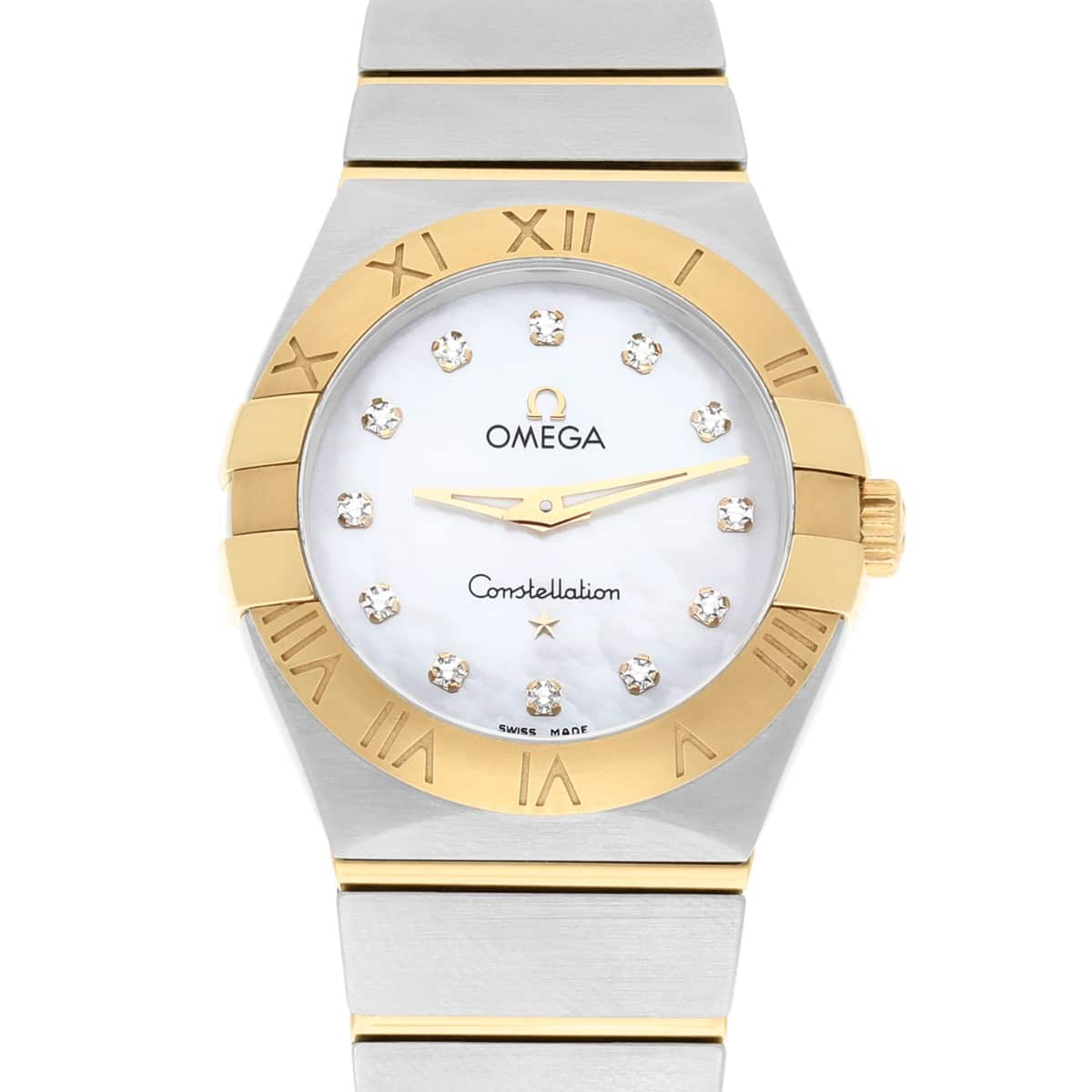 Omega Constellation 123.20.27.60.55.004 White MOP Diamond 27mm Ladies Watch