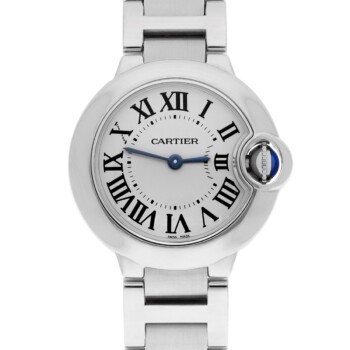 Cartier Ballon Bleu Silver Dial Quartz Stainless Steel Ladies Watch W69010Z4