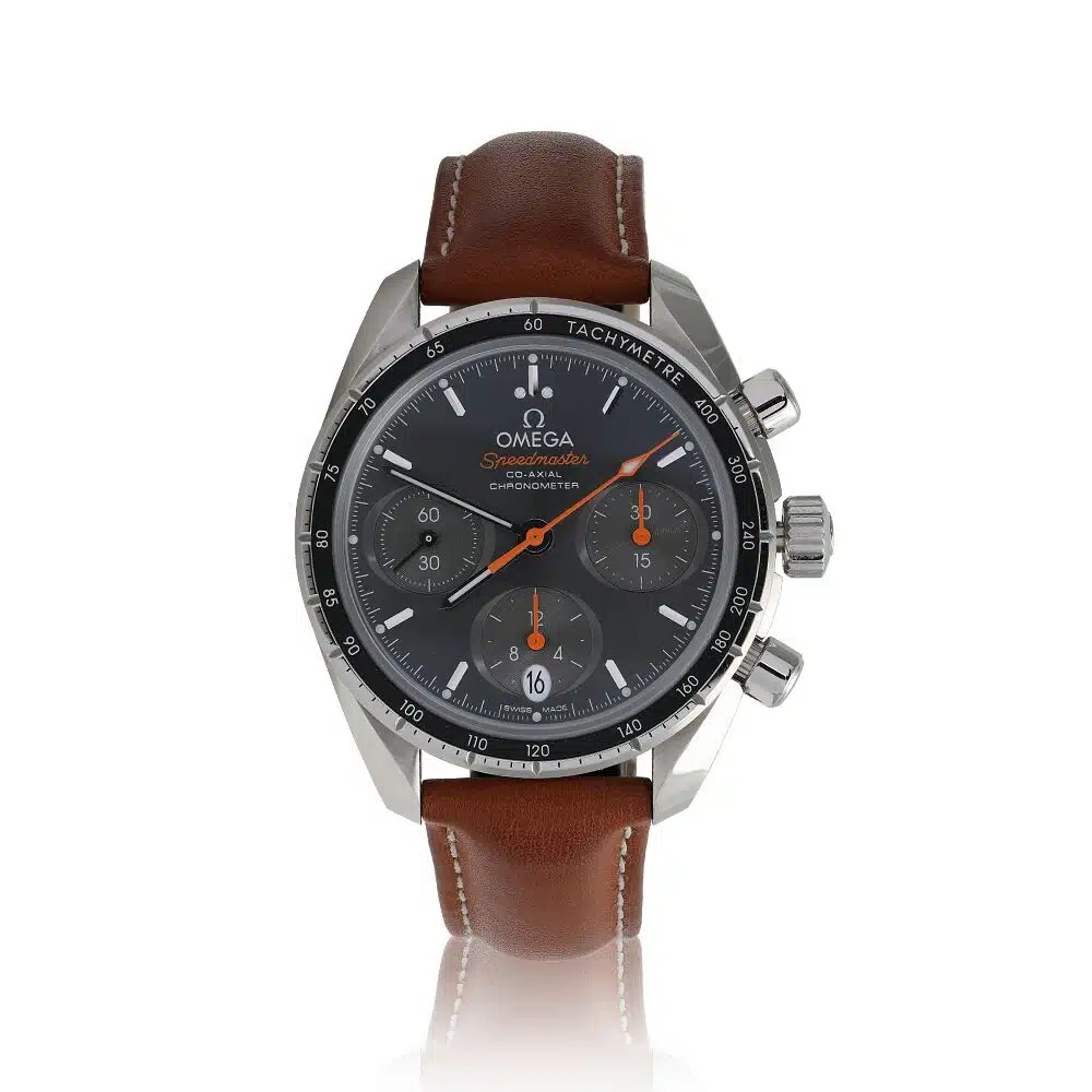 Omega Speedmaster Chronograph 324.32.38.50.06.001 Stainless Steel with Brown Leather Watch – image 5