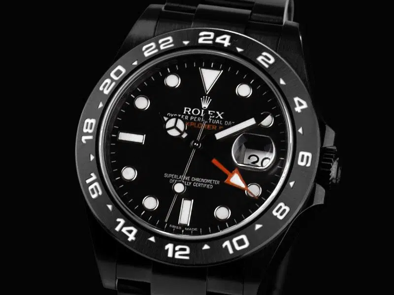 Rolex Explorer II Black PVD/DLC Coated Stainless Steel Watch White Numerals Bezel 216570 – image 3
