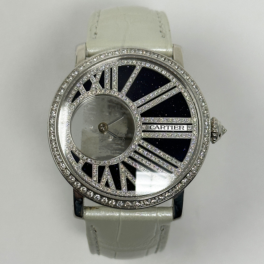 Cartier Rotonde HPI01197 35mm White Gold with Blue Dial Ladies Watch 2018